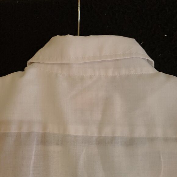 Red Horse Mens Button Up Shirt White Size Large Polyester Blend Pockets Design - Picture 12 of 12